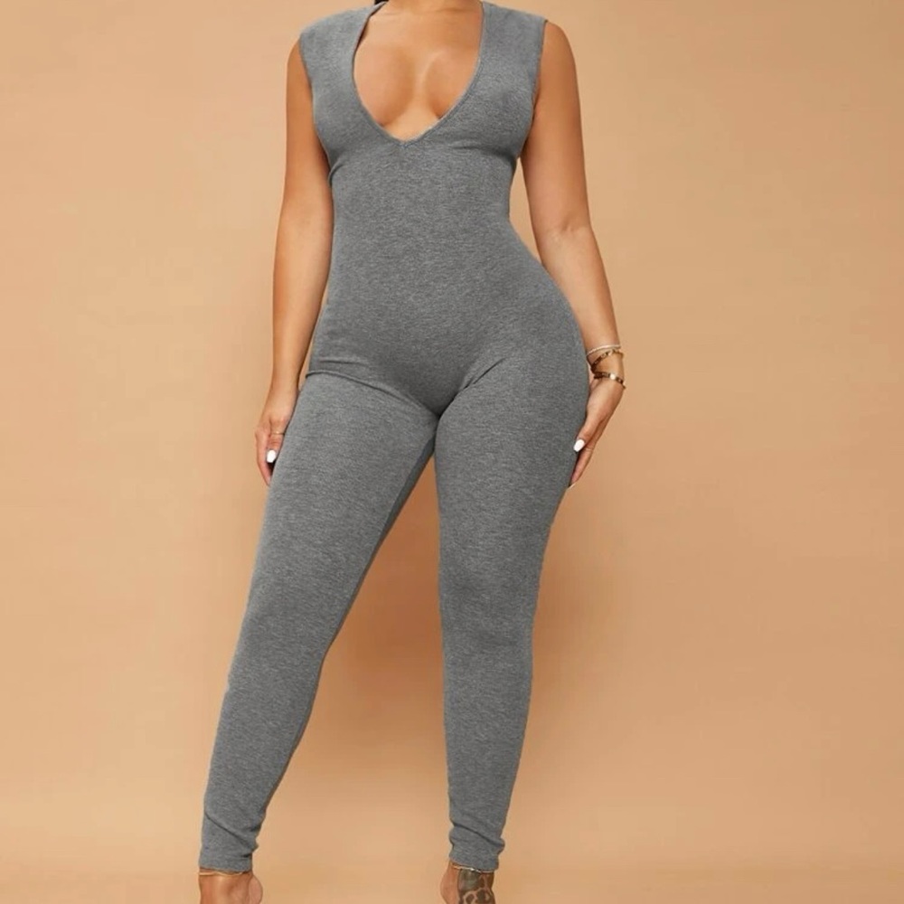 Gray jumpsuit